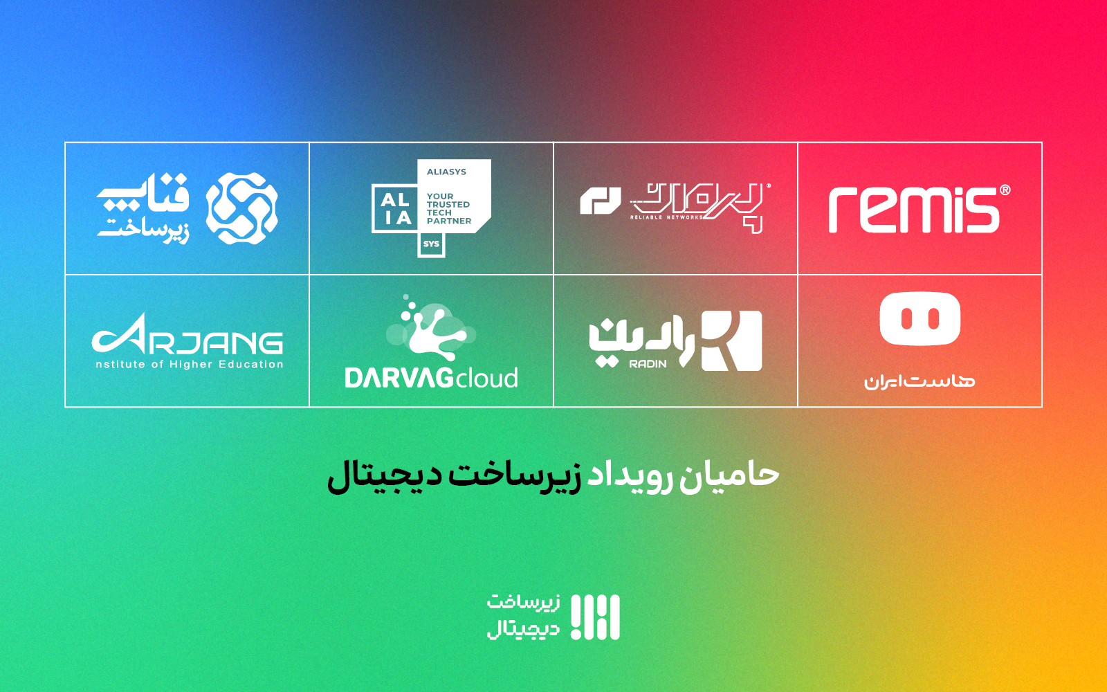 کدام شرکت‌ها حامیان دومین رویداد زیرساخت دیجیتال هستند؟