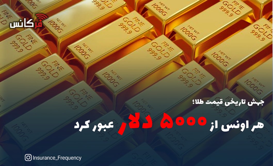 جهش تاریخی قیمت طلا؛ هر اونس از ۵۰۰۰ دلار عبور کرد