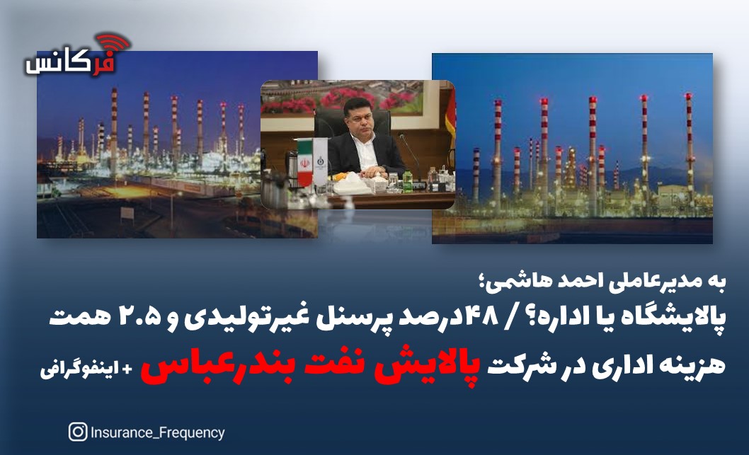 پالایشگاه یا اداره؟ / ۴۸درصد پرسنل غیرتولیدی و ۲.۵ همت هزینه اداری در شرکت پالایش نفت بندرعباس