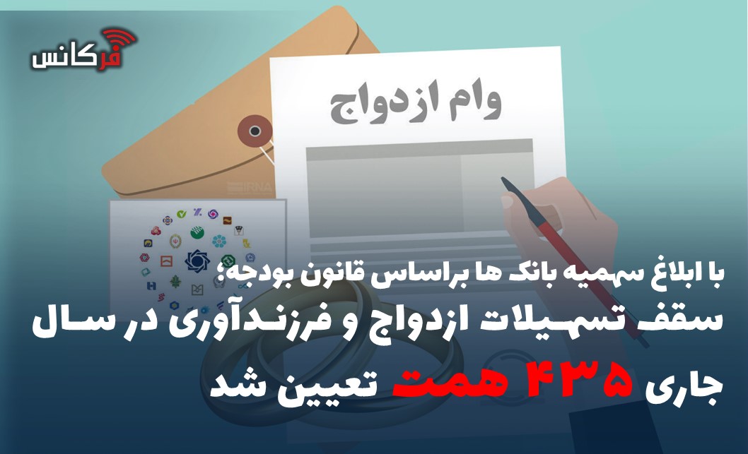 سقف تسهیلات ازدواج و فرزندآوری در سال جاری ۴۳۵ همت تعیین شد