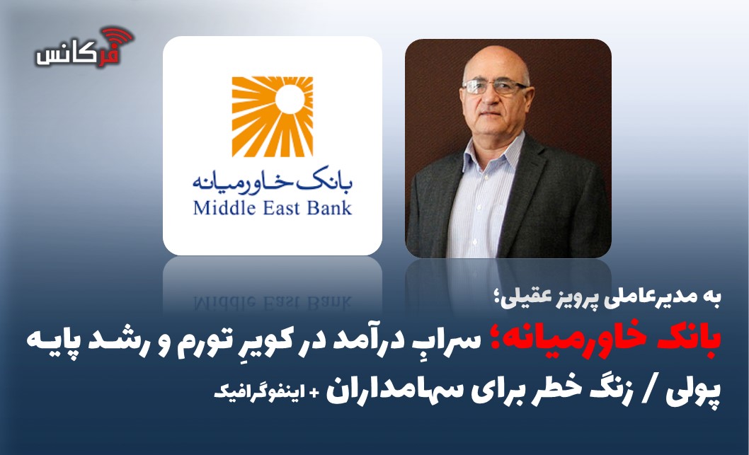 بانک خاورمیانه؛ سرابِ درآمد در کویرِ تورم و رشد پایه پولی / زنگ خطر برای سهامداران + اینفوگرافیک